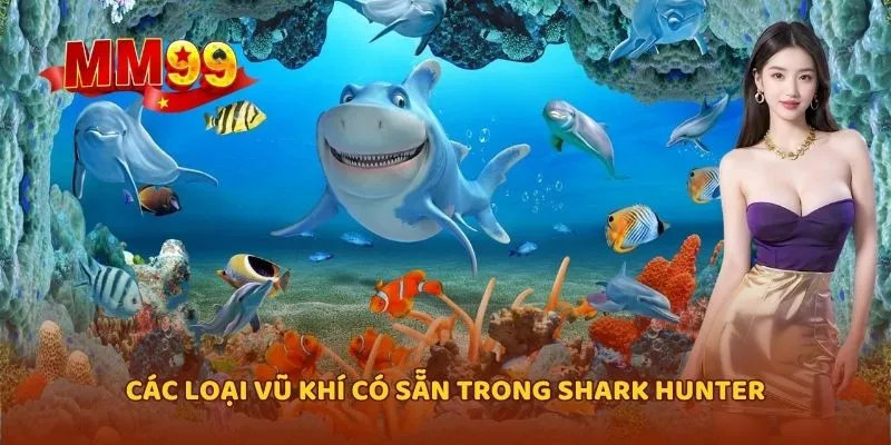 Các loại vũ khí có sẵn trong Shark Hunter